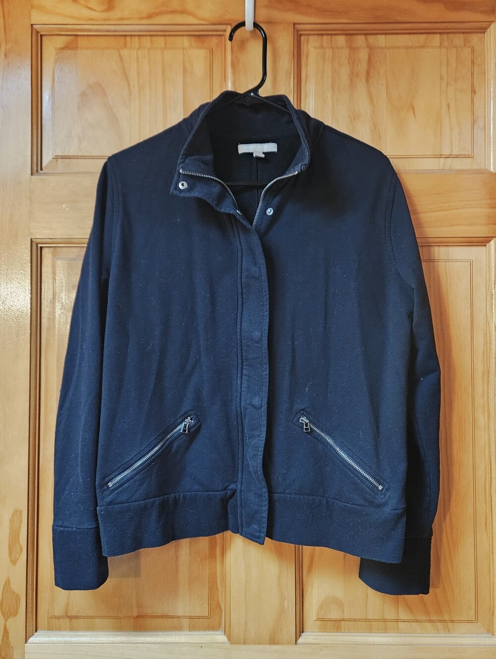 Banana Republic Black Bomber Jacket with Zip Pockets